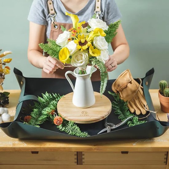 13-delige verpotmat, waterdichte plantenmat, 50 x 50 cm, met mini-tuingereedschapsset, bonsai gereedschapsset voor tuinieren, verpotten, vetplanten, plantenverzorging