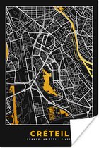 Poster Plattegrond – Stadskaart – Créteil - Frankrijk - Kaart - 60x90 cm