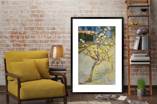 Affiche avec cadre Poirier en fleurs - Vincent van Gogh - 80x120 cm