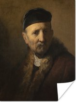Poster Tronie van een oude man - Rembrandt van Rijn - 60x80 cm