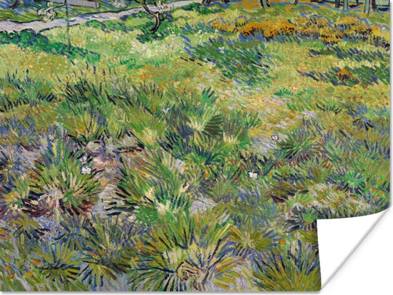 Poster Lang gras met vlinders - Vincent van Gogh - 40x30 cm
