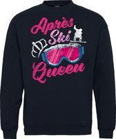 Sweater Apres Ski Queen | Apres Ski Verkleedkleren | Fout Skipak | Apres Ski Outfit | Navy | maat 4XL