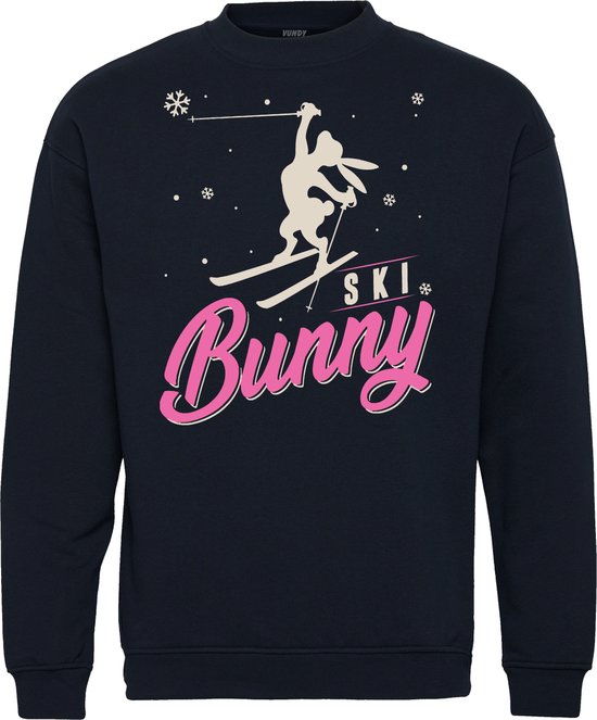 Sweater Ski Bunny | Apres Ski Verkleedkleren | Fout Skipak | Apres Ski Outfit | Navy | maat M