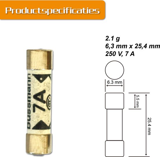 10 Fusibles Céramique 10A 250V 6x25mm Rapide - Lot De 10 Pièces, Pour Appareils électriques, Réparation