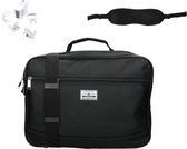 Transavia handbagage 40x30x20 - Reistas Handbagage - Reistas Zwart + USB Wereldstekker + Slaapmasker