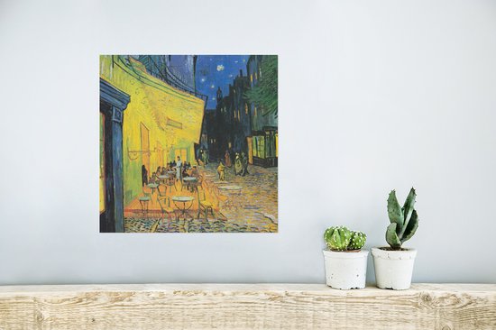 Affiche Terrasse de café la nuit - Vincent van Gogh - 30x30 cm