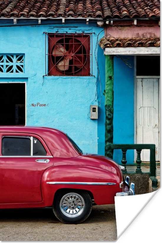 Kleurrijk Cuba Poster 40x60 cm - Foto print op Poster (wanddecoratie woonkamer / slaapkamer) / Caraïben Poster