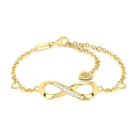 SERASAR Bracelet Femme Argent [Infinity] avec Symbole Infini, Or, Bijoux en Or 18 Carats