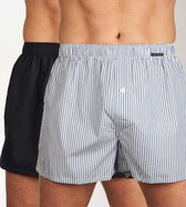 Schiesser Wijde boxershort - 2 Pack 908 Blue - maat XXL (XXL) - Heren Volwassenen - 100% katoen- 179040-908-XXL