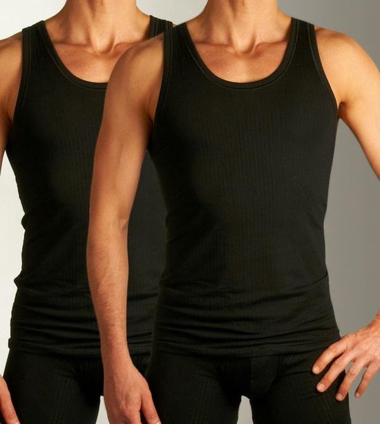 Maillot de corps homme Schieser Authentic - lot de 2 - Zwart - Taille 2XL