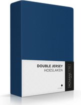 Luxe Dubbel Jersey Hoeslaken - Marine Blauw