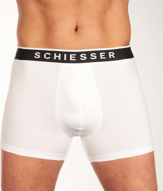 Schiesser 95/5 Organic Heren Shorts - Wit - 3 pack - Maat L