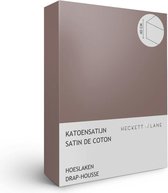 Heckettlane Elementi Hoeslaken - Eenpersoons - Katoensatijn - 90x200cm - Roze