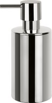 Spirella zeeppompje/dispenser Sienna - glans zilver - porselein - 16 x 7 cm - 300 ml - badkamer/toilet/keuken