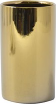 Spirella Badkamer drinkbeker/tandenborstelhouder Sienna - porselein - glans goud - 7 x 11 cm