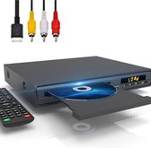 DVD Speler met HDMI - DVD Speler - DVD Speler HDMI - DVD Speler Laptop - Zwart - 1920x1080 - Inclusief HDMI Kabel - Met afstandsbediening - DVD en CD speler - Compact