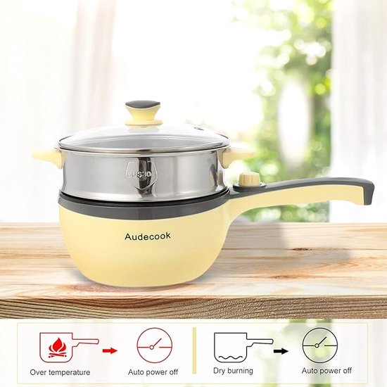 Elektrische Kookpot Voor In De Auto, 24V, 2L, Mini-hotpot Van Roestvrij Staal Met Antiaanbaklaag En Deksel Voor Eieren Noedels En Pasta