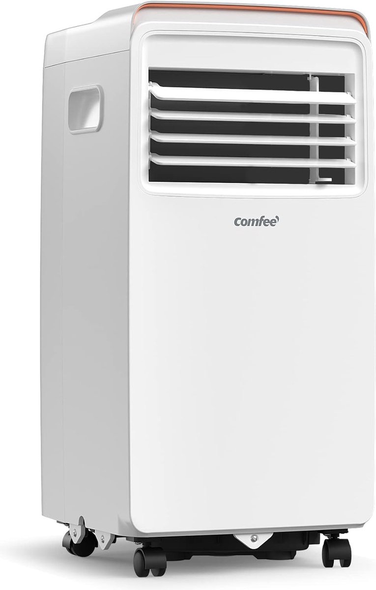 COMFEE' draagbare airconditioner 9000 BTU/H, AMBER 10C, 2,6 kW, 25㎡/68m³, 3-in-1 draagbare airconditioner, ventilator, koeling, ontvochtiging, 24-uurs timer, slaapmodus, volg-mij-functie [Energie-efficiëntieklasse NAAR]