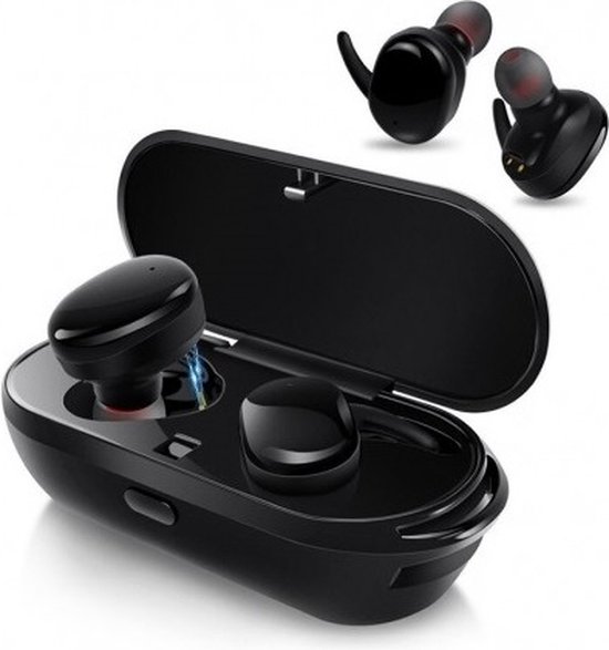 DrPhone TWS Earphones – Wireless Earphones – Bluetooth 5.0- Waterdicht – Ruisonderdrukking - One-Touch Control – Zwart
