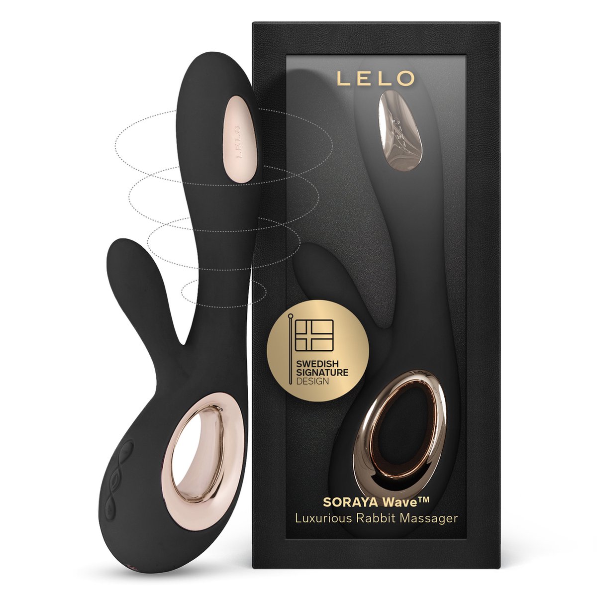 LELO SORAYA Wave luxe Rabbit-stimulator Black met unieke WaveMotion-technologie voor een plezierige ervaring voor het hele lichaam
