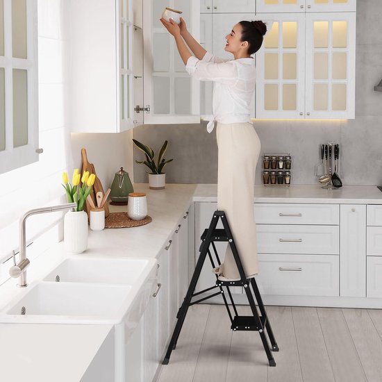 Joparri 4 x 4 multifunctionele ladder, 470 cm, 7-in-1 aluminium multifunctionele ladder, tot 150 kg, met 2 transportwielen en 2 platforms, multifunctionele ladder, vouwladder, werkladder, aanlegladder