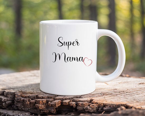 Tasse à café Super maman - tasse à thé - maman - la meilleure maman - cadeau d'anniversaire - anniversaire - cadeau - cadeau pour maman - articles maman - cadeau - cadeau - cadeau - contenu 350 ML