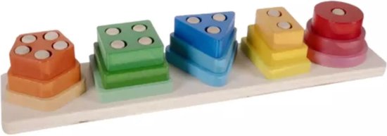 Kruzzel Houten Sorteer Puzzel - Spelenderwijs Leren voor Kinderen van Merkloos — afbeelding 2