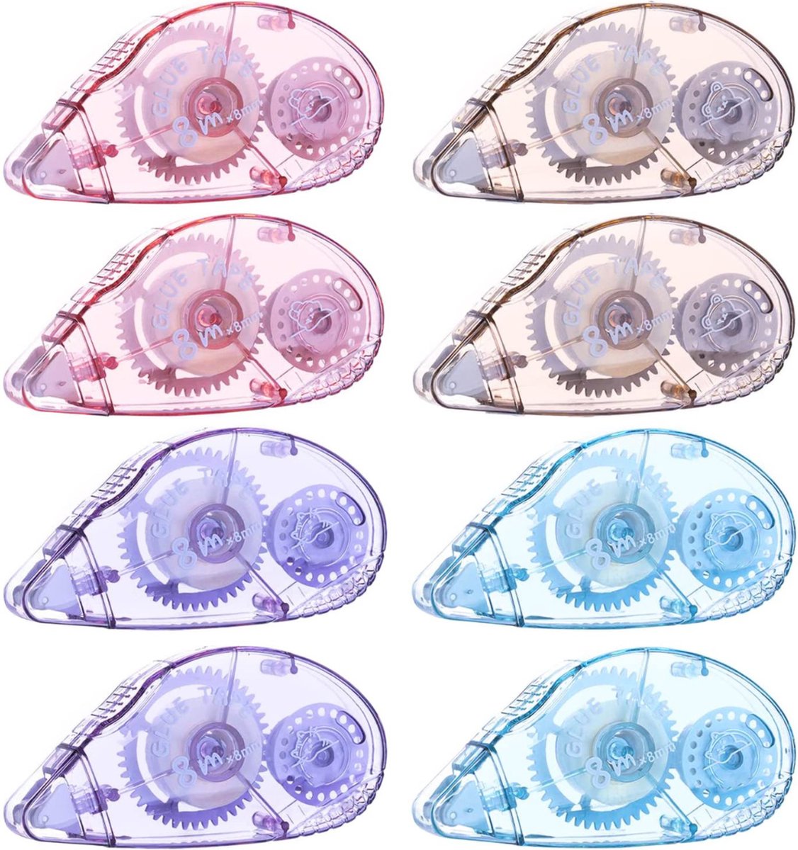 Lot De 6 Rouleaux De Ruban Adhésif Double Face - 8 Mm X 10 M