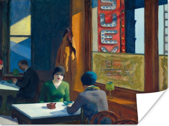 Poster Chop suey - Edward Hopper - 120x90 cm