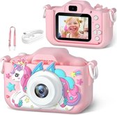 Digitale Kindercamera HD 1080p inclusief Pony sticker - Speelgoedcamera - Fototoestel Voor Kinderen - Unicorn Roze - GEEN Micro USD meegeleverd