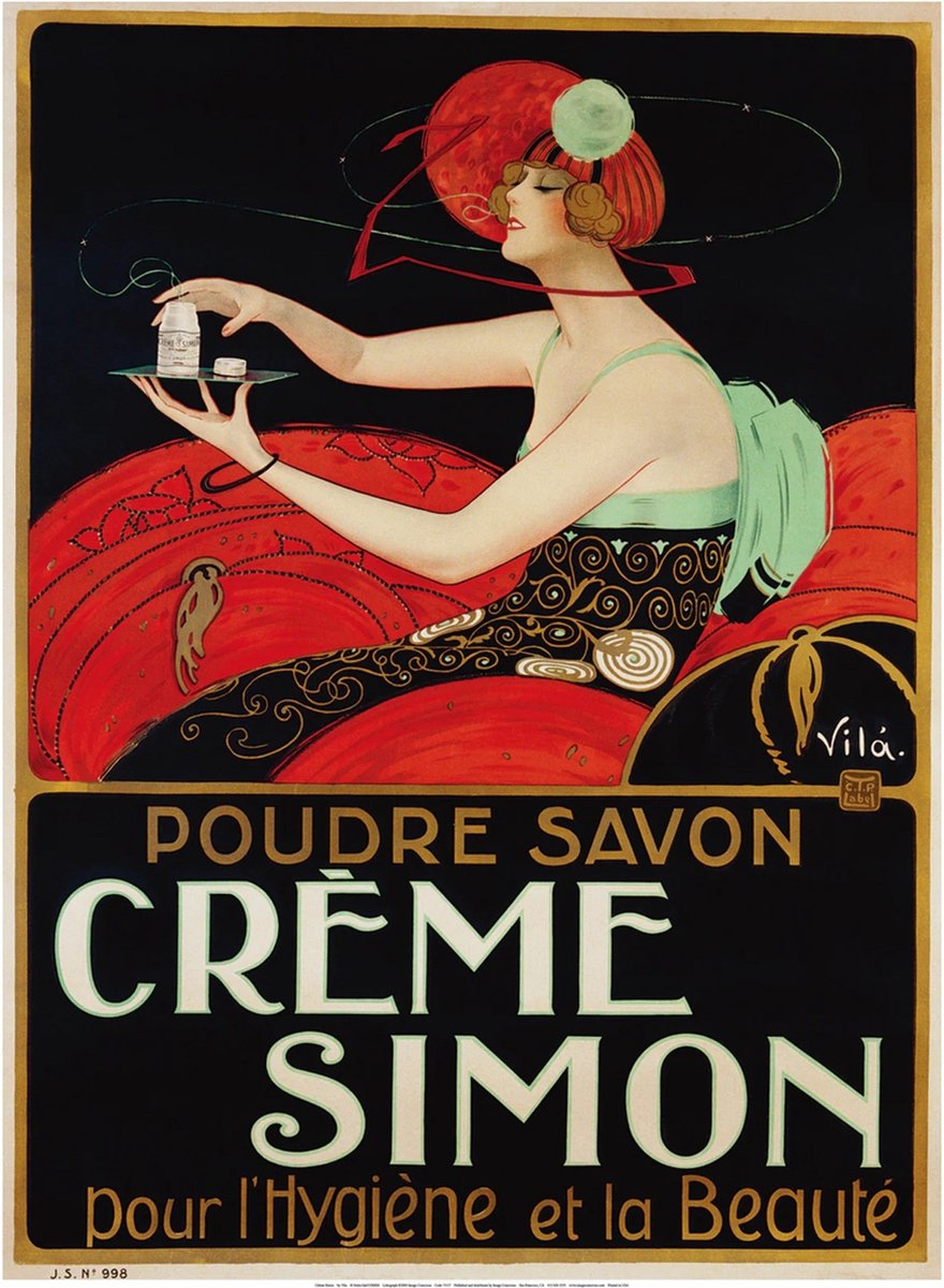 PGM Kunstdruk Vila - Crème Simon 61x82cm Divers