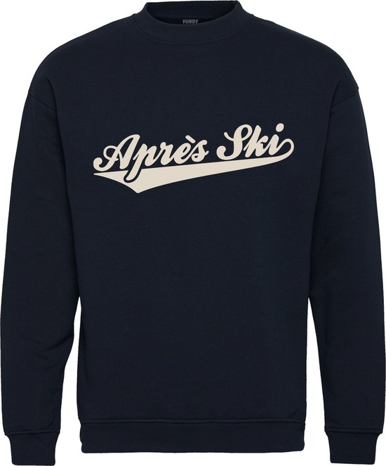 Sweater Après Ski Vintage Logo | Apres Ski Verkleedkleren | Fout Skipak | Apres Ski Outfit | Navy | maat XS