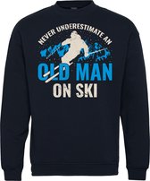 Sweater Old Man On Ski | Apres Ski Verkleedkleren | Fout Skipak | Apres Ski Outfit | Navy | maat XL