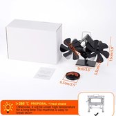 Kachelventilator voor Houtkachel - Ecofan Haardventilator - Duurzame Verwarming - Warmteluchtblazer - 12 Bladen - Incl. Thermometer