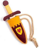 Kalid Medieval Toys - Dolk Camelot Bordeauxrood 30 cm met schede - Carnaval - Ridders