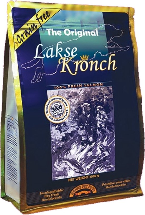 Kronch - 100% Zalmsnacks Hondensnack - 3x 600 Gram