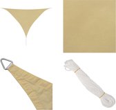 vidaXL Zonnescherm driehoekig 5x5x5 m oxford stof beige - Zonnezeil - Zonnezeilen - Zonnescherm Zeilen - Schaduw Zeilen