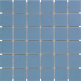 The Mosaic Factory Barcelona mozaïektegel 4.8x4.8x0.6cm wandtegel voor binnen en buiten vierkant Keramiek Blauw