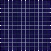 The Mosaic Factory Barcelona - Wandtegels - Mozaïektegel - 30x30x0.6cm - Donker Blauw hoogglans - Glans - 0.9m²/10 Stuks