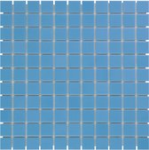 The Mosaic Factory Barcelona - Wandtegels - Mozaïektegel - 30x30x0.6cm - Blauw hoogglans - Glans - 0.9m²/10 Stuks