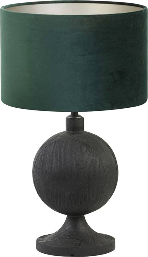 Light and Living tafellamp - groen - hout - SS103323