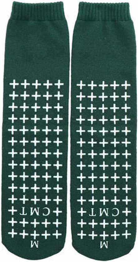 Antislip sokken - maat 43-46 - Groen - Ziekenhuis sokken - voor dames en heren