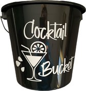Cadeau Emmer-Cocktail Bucket-5 Liter-Zwart-Cadeau-Geschenk-Gift-Kado-Verjaardag