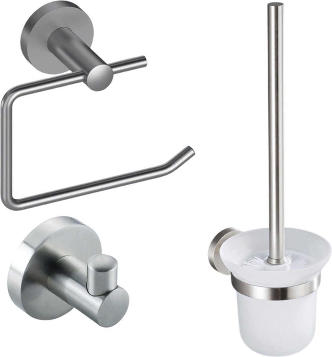 Fortifura Calvi Toiletset 3-delig Geborsteld RVS PVD (RVS)