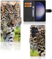 GSM Hoesje Geschikt voor Samsung Galaxy S24 Ultra Beschermhoesje met foto Baby Luipaard