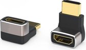 Qost - HDMI adapter 90 graden - 8K - Male naar Female - Haaks naar beneden - Zwart - 1.4 (4K 30Hz)