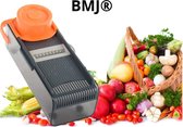 BMJ® Handige Keukenmachine - Foodprocessor - Mandoline met Opvangbak - Groentesnijder - Oranje/Grijs