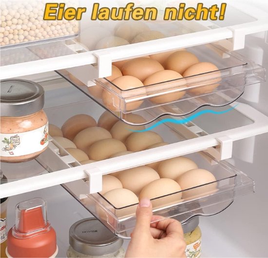 Kühlschrank Eier lagerung Crisper Schublade Typ Haushalt Doppels chicht Eier abl