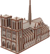 M. Playwood Cathédrale Notre Dame - Puzzle 3D en bois - Kit de construction en bois - DIY - Artisanat - Miniature - 148 pièces