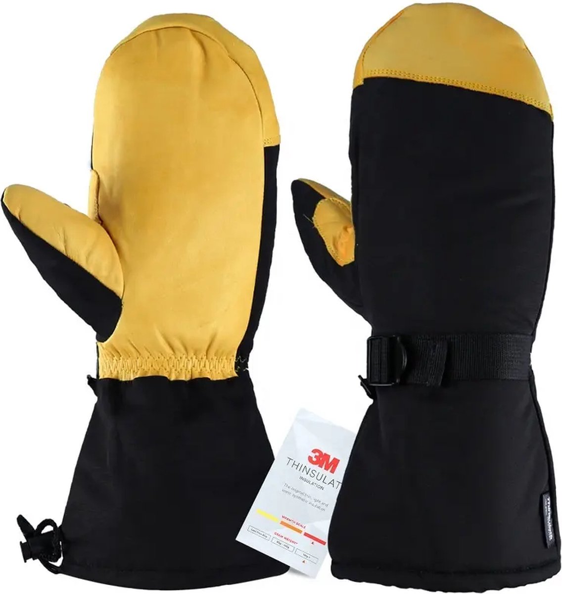 Ozero - Thermowanten - Skihandschoenen - t/m -40C - Maat L - Warme Handschoenen - Wanten dames volwassen - Waterproof - Unisex